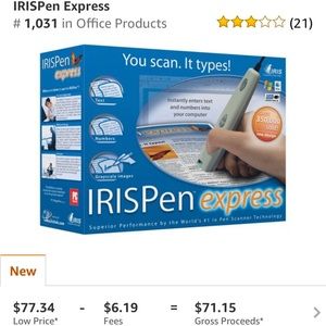 Iris pen express , used , no cd